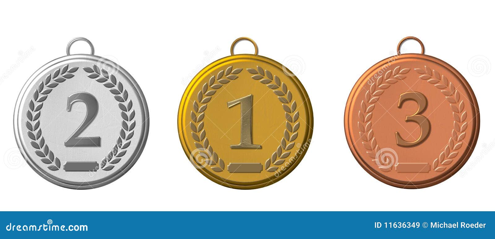 Gold, Silver and Bronze Medal Stock Illustration Illustration of