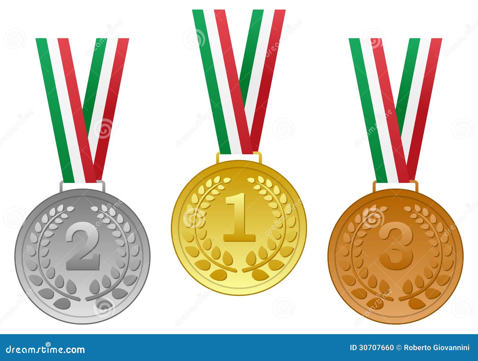 gold silver bronze medals