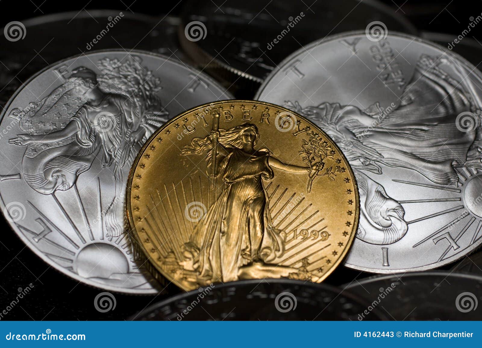 gold and silver coins