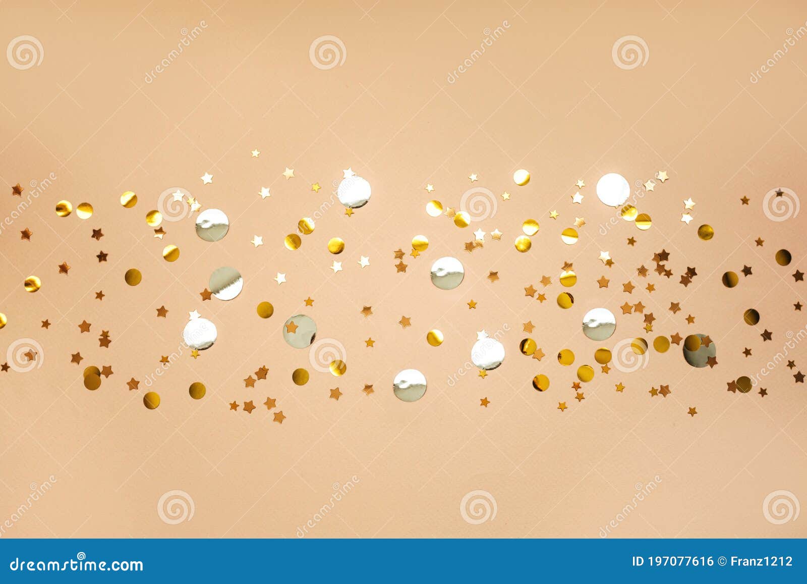 Gold and silver confetti stock photo. Image of abstract 197077616