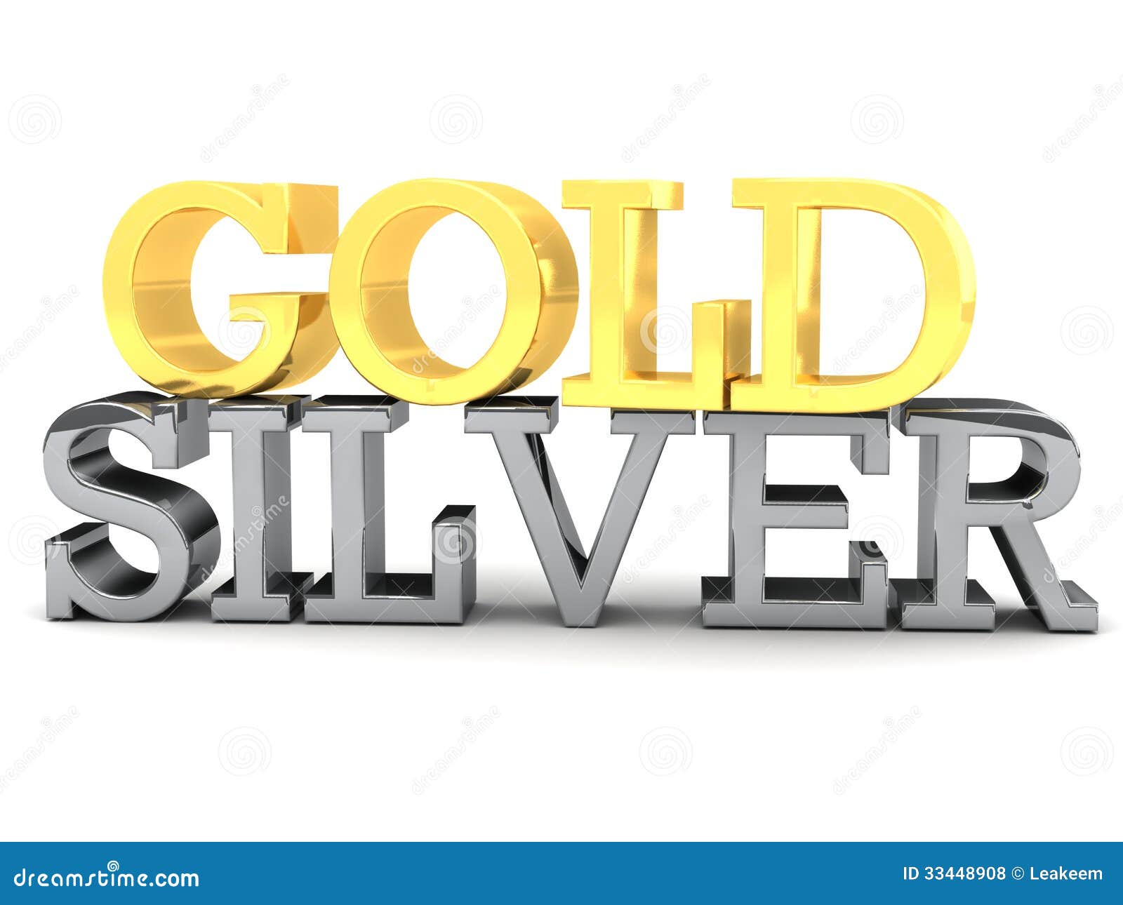 Gold And Silver Word Lettering Royalty Free Stock Photos Image 33448908