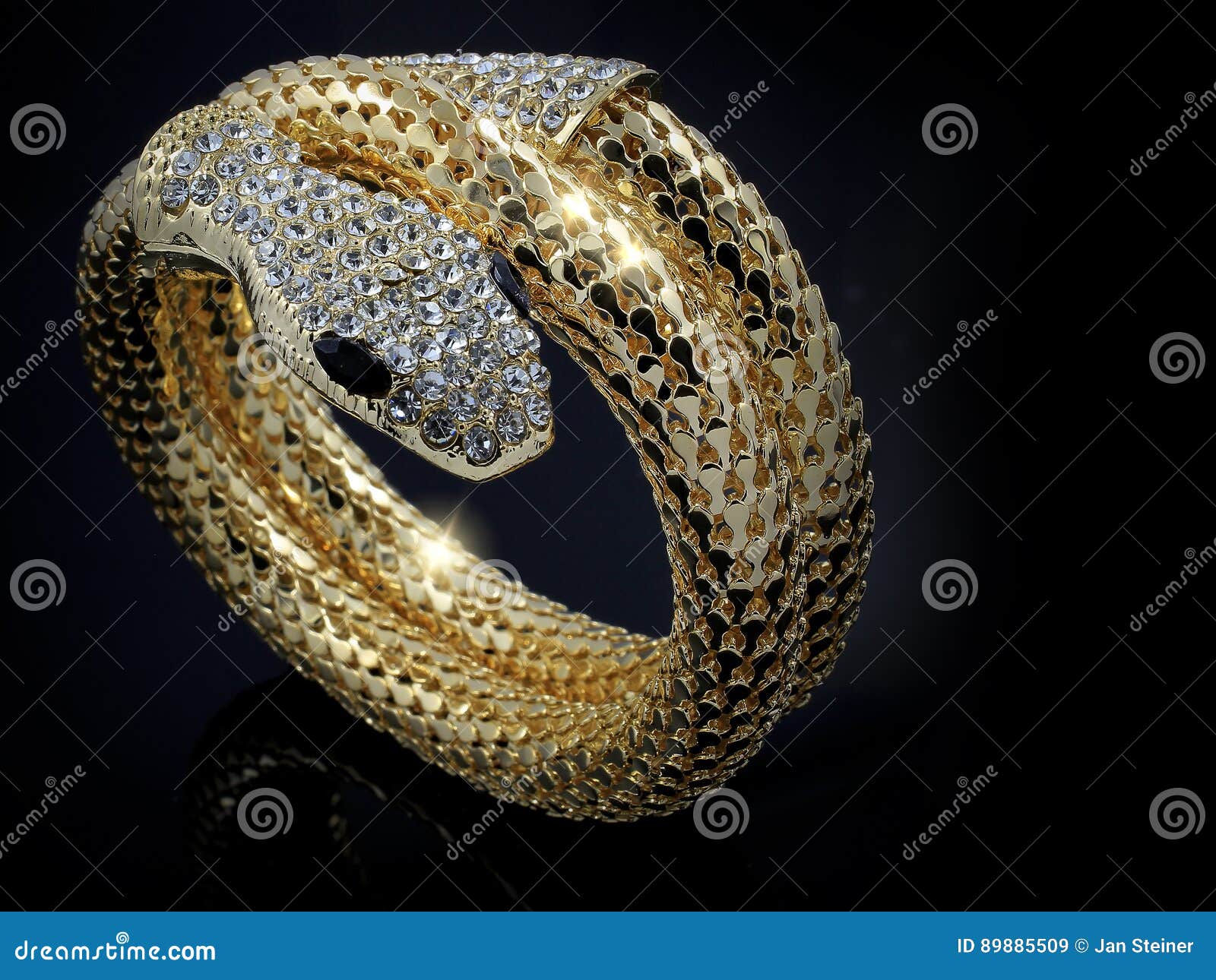 Gold Snake Bracelet for Women Stock Image - Image of luxury, expensive:  89885509