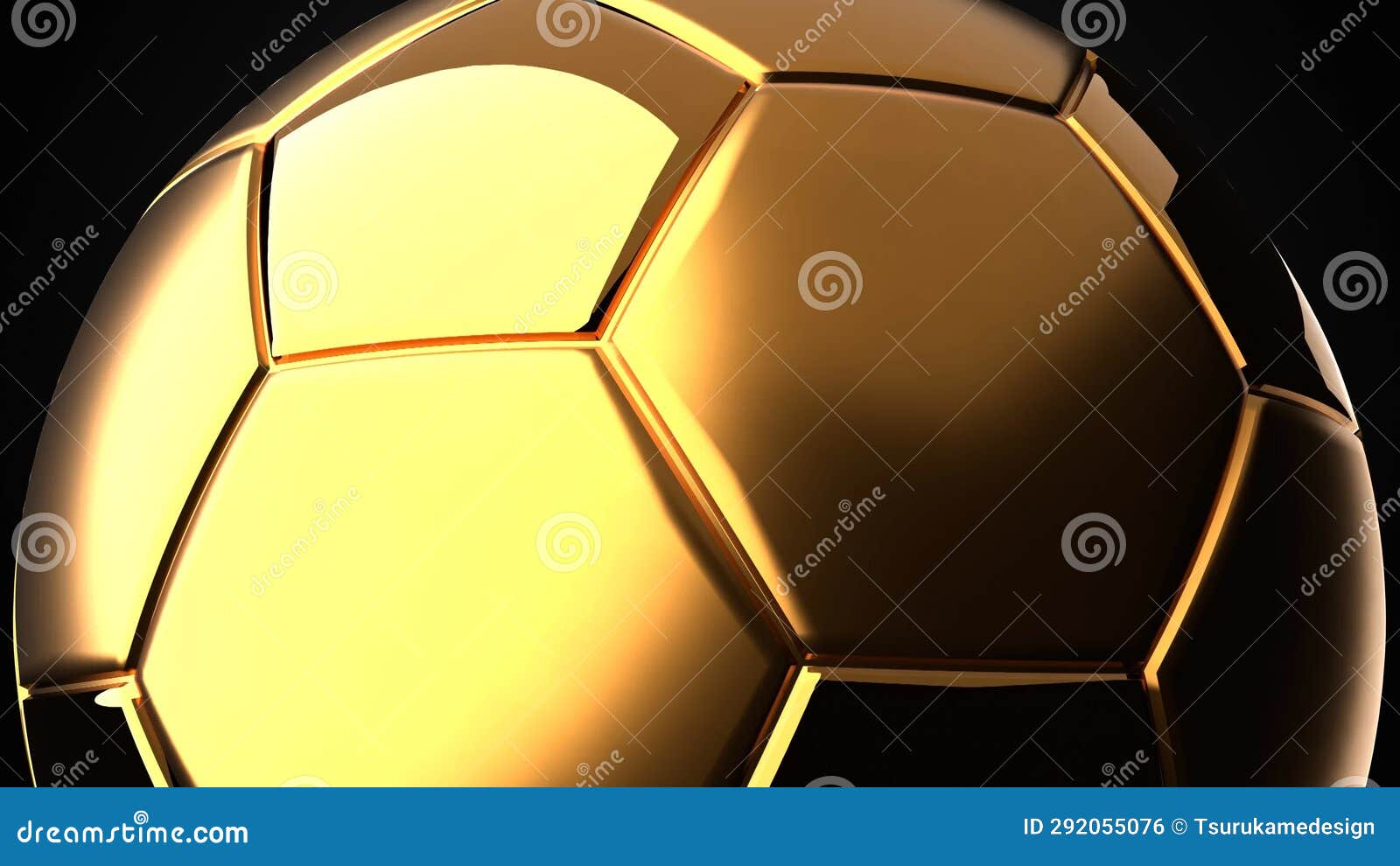 Gold Soccer Ball on Black Background. Stock Footage Video of black