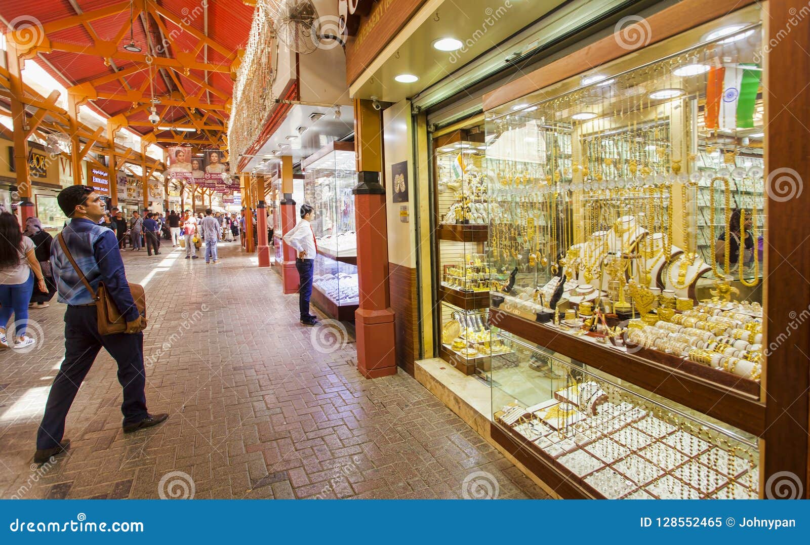 The Gold Souk Or Market In Dubai City Deira United Arab Emirates Editorial Image Image Of