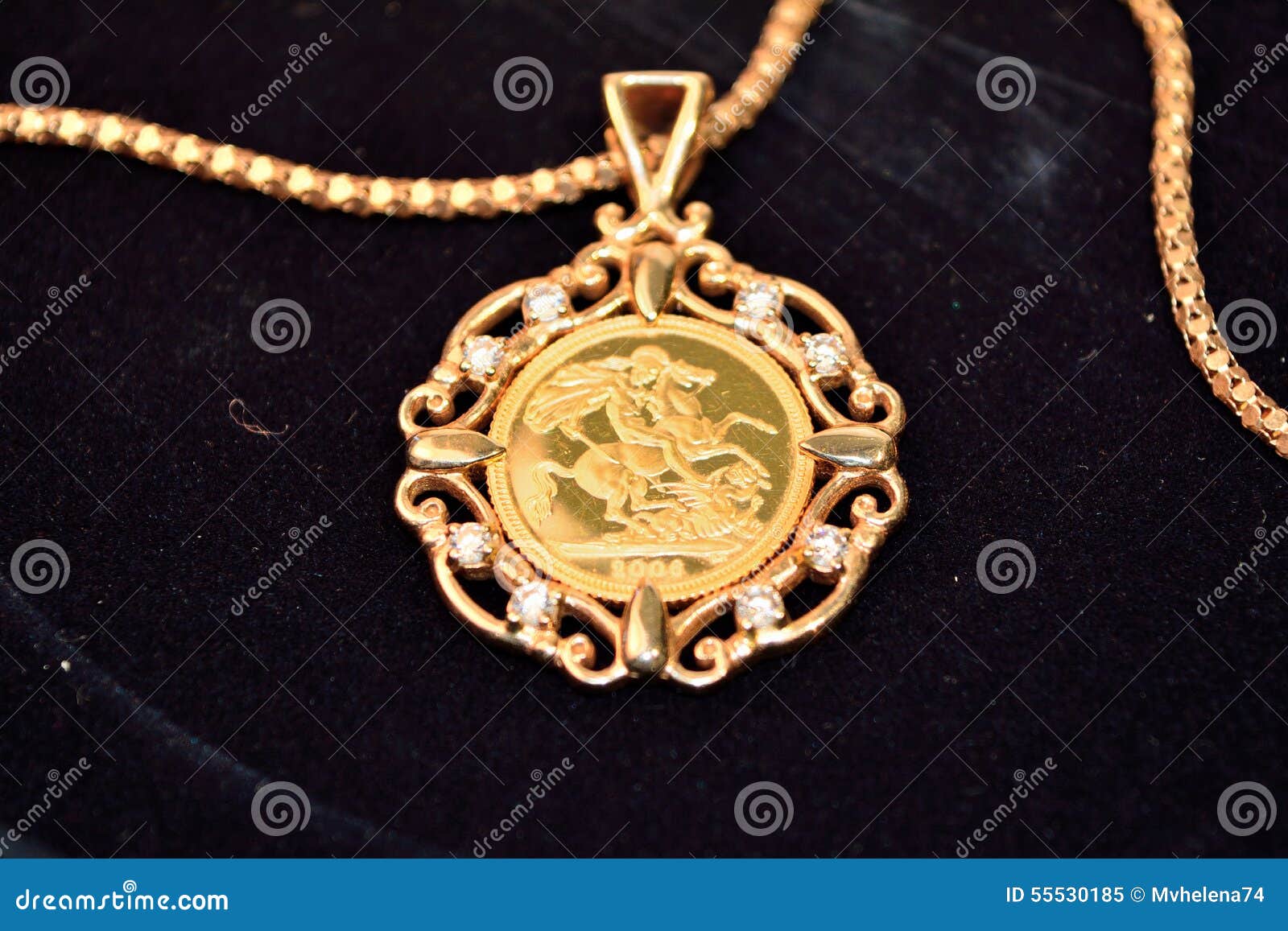 999 Kt Half Oz Gold Coin Pendant Necklace (26.10 G)
