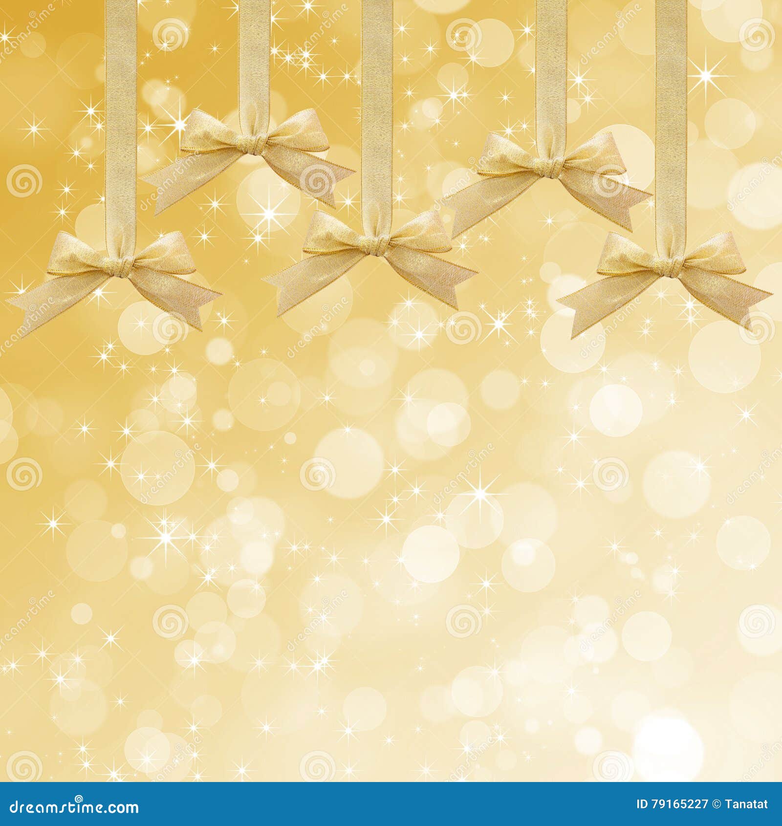 Gold Sparkling Background with Gold Ribbon Stock Illustration ...