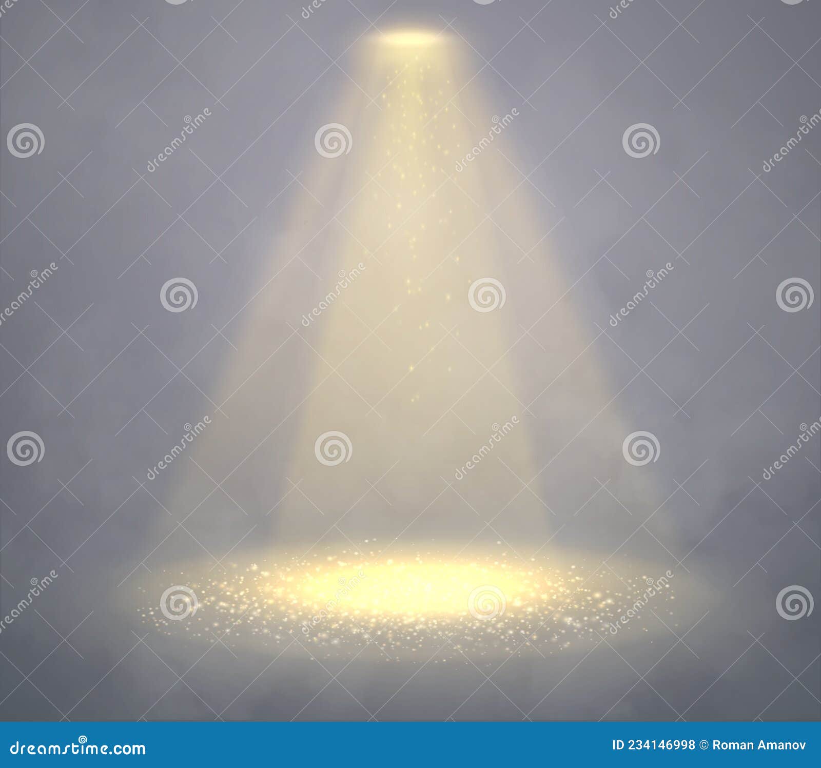 Gold spotlight isolated stock vector. Illustration of lamp 234146998
