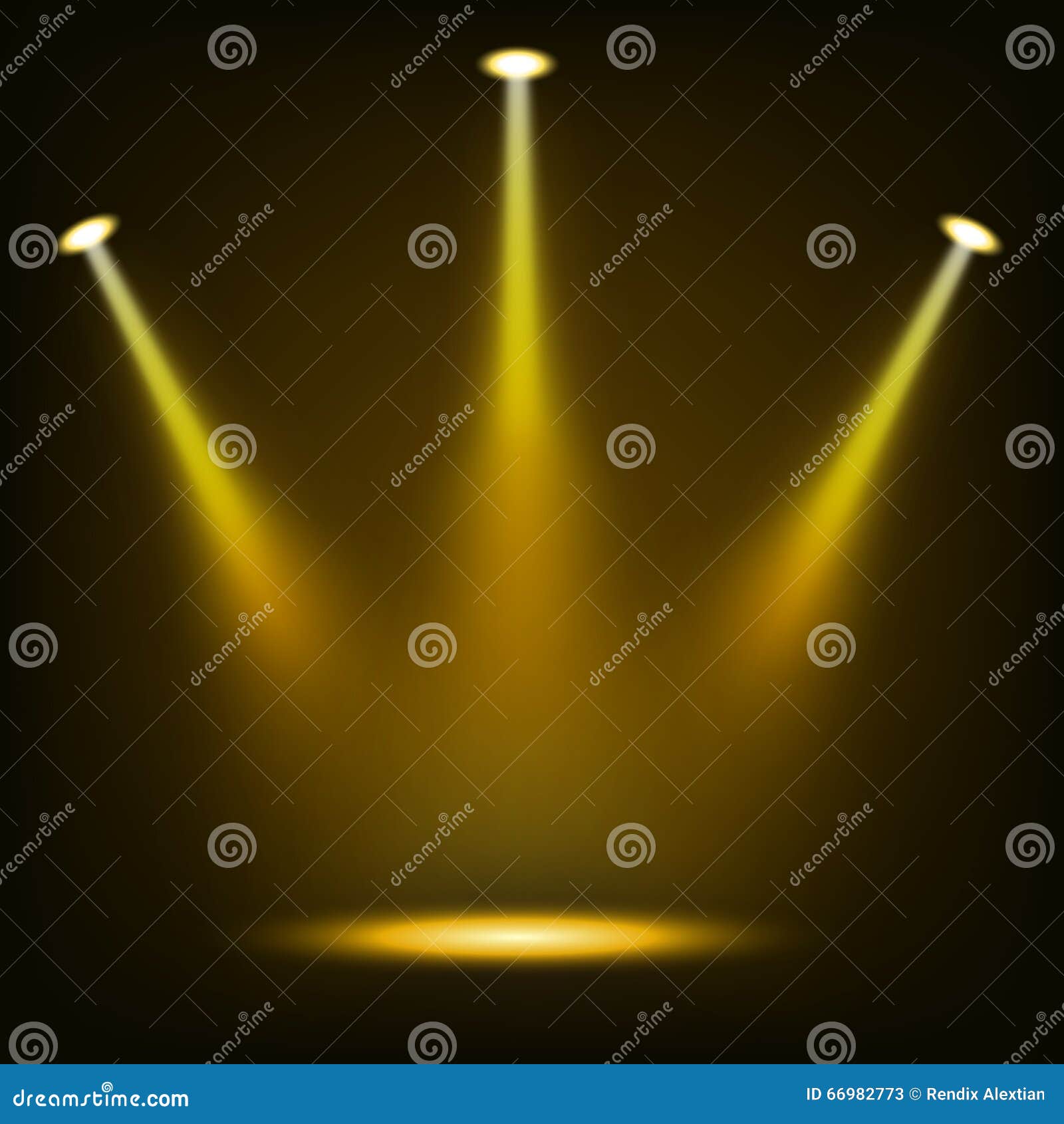 Gold spotlights shining stock vector. Illustration of effect 66982773