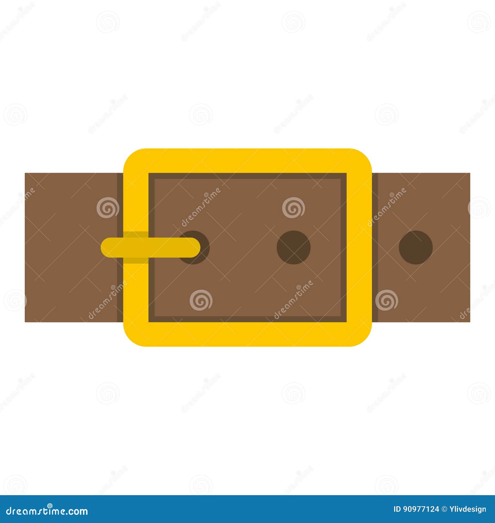 Gold Square Buckle Icon Isolated Stock Vector - Illustration of ...
