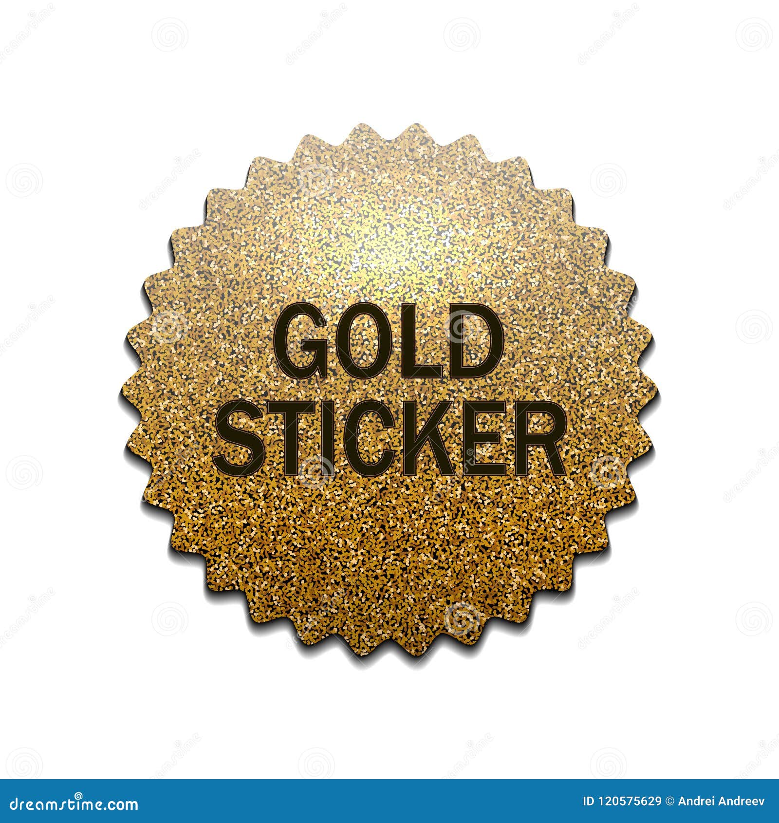 Gold Stamp. Luxury Golden Vintage Border Stock Vector - Illustration of