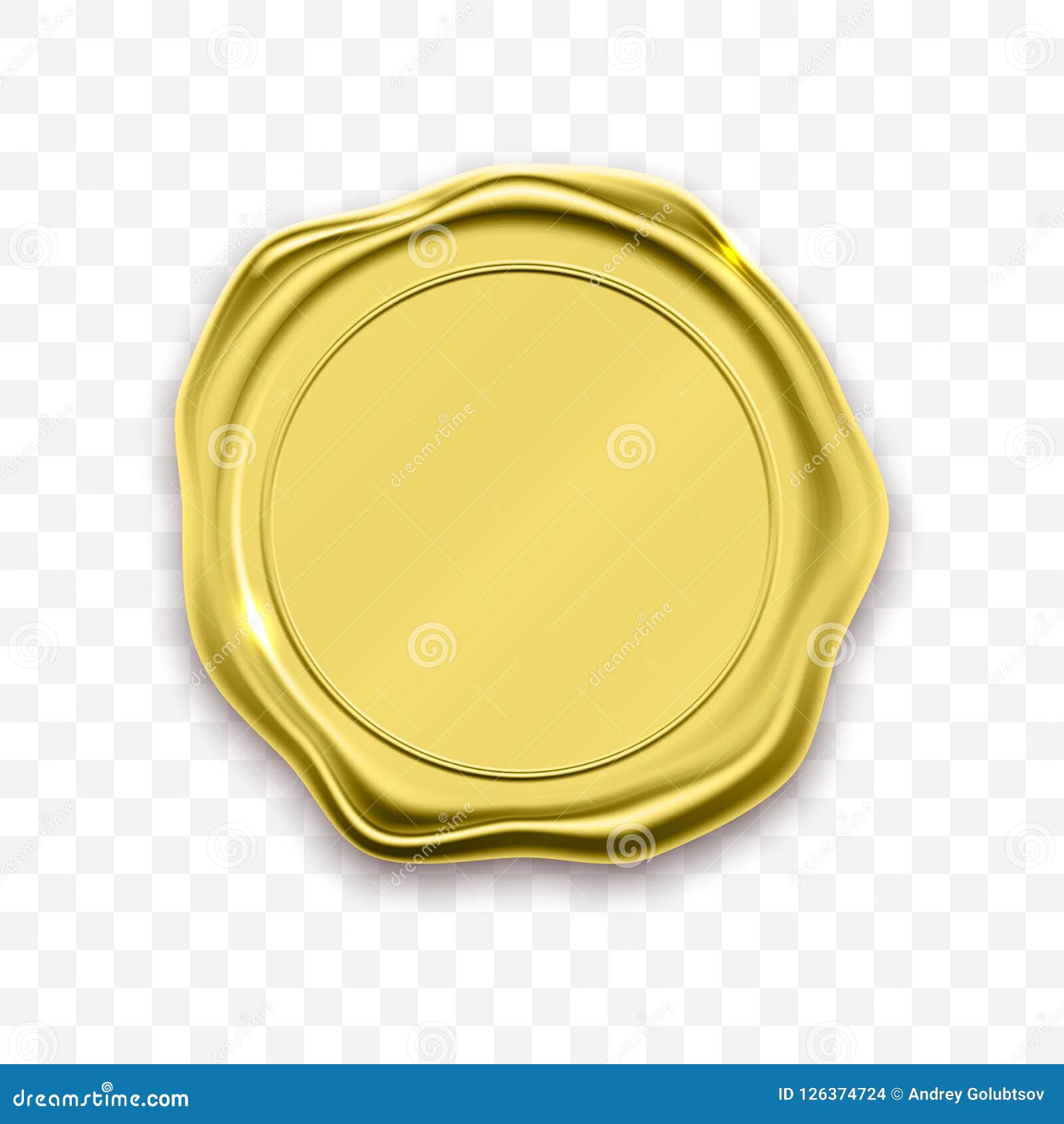 Gold Stamp With Text Certified Vector Illustration | CartoonDealer.com