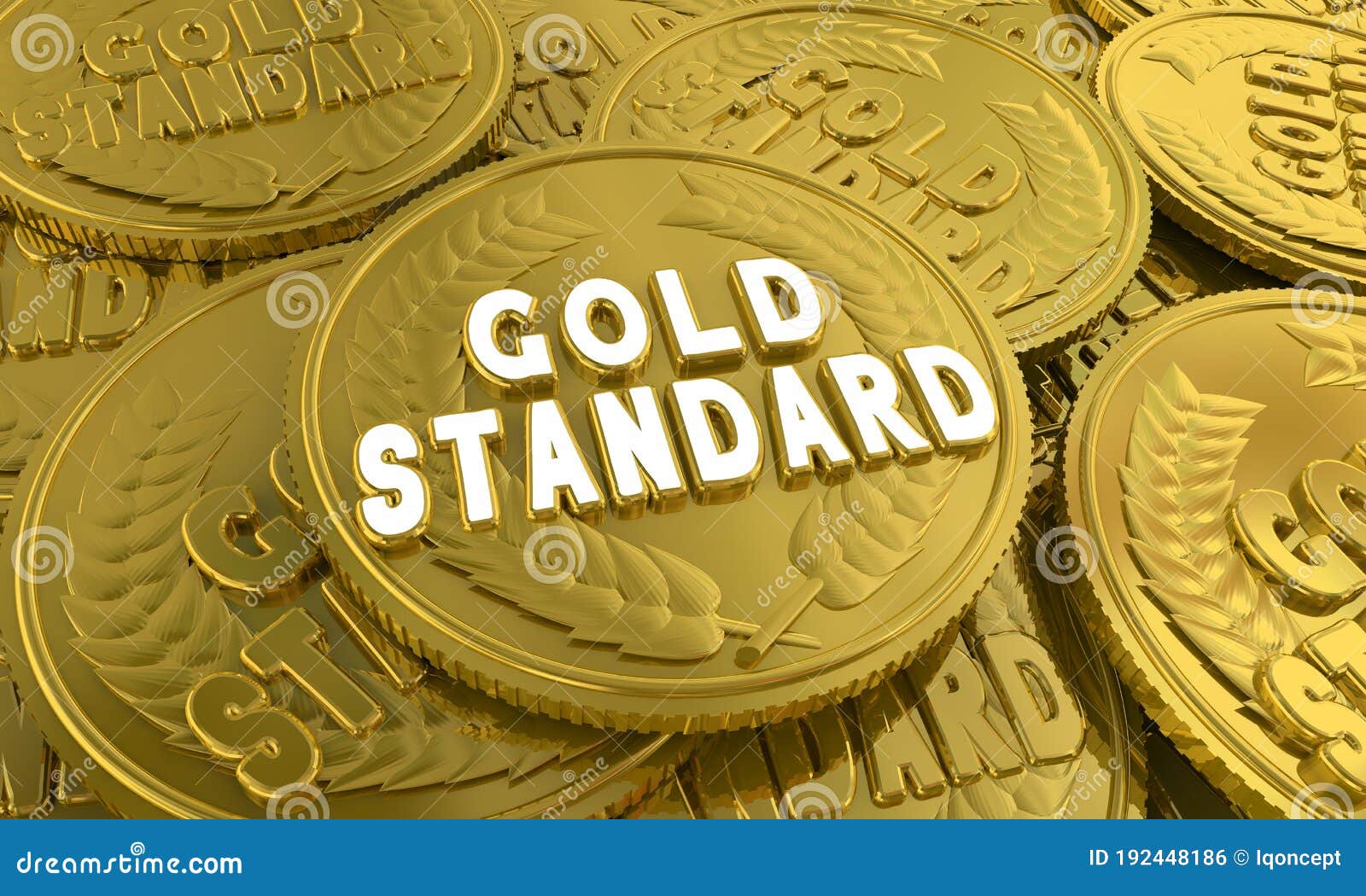 Gold Standard Highest Best Example Coins Money Comparison 3d gold-standard-highest-best-example-coins-money-comparison-3d