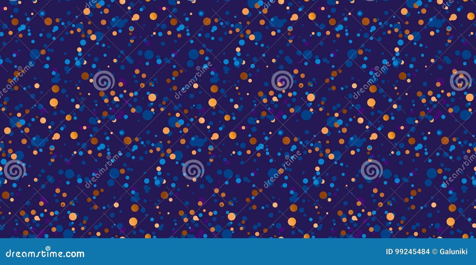 Gold Star Night Abstract Seamless Pattern. Stock Vector Illustration