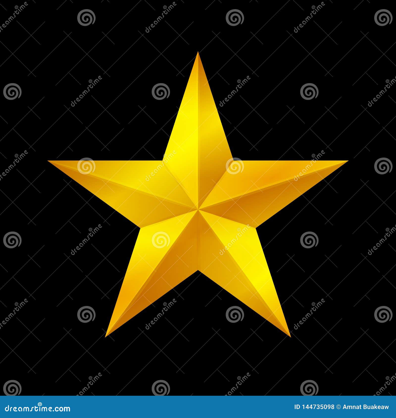 Gold Star Shape Isolated on Black Background, Golden Star Icon, Gold Star  Logo, Image of Golden Star Symbol for Graphic Element Stock Vector -  Illustration of celebrate, element: 144735098