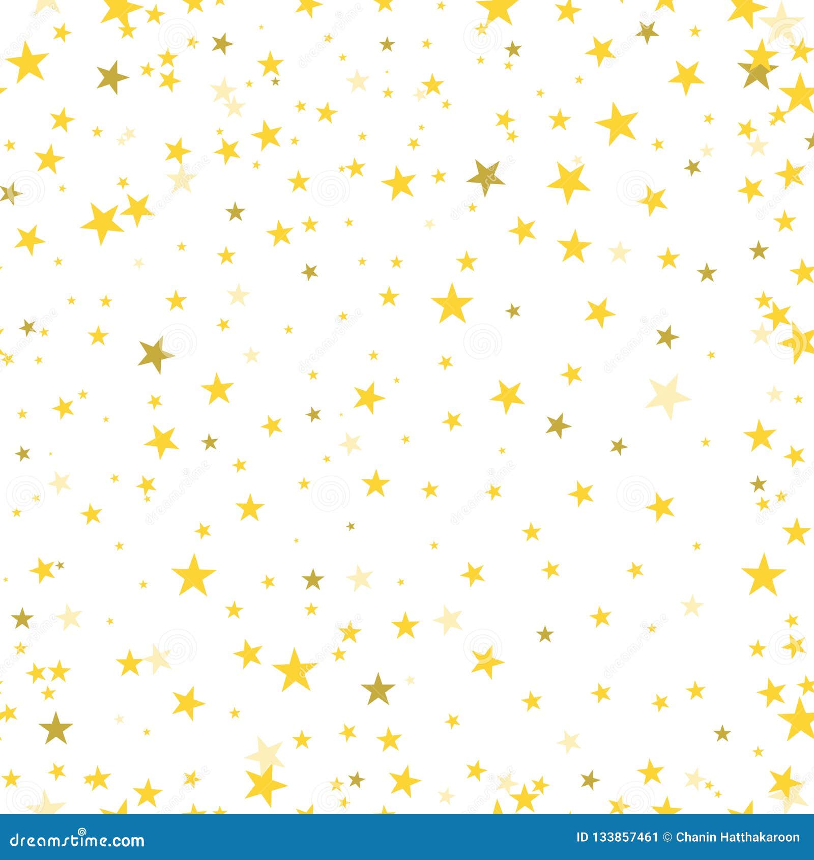 gold stars confetti scatter shiny seamless pattern abstract back