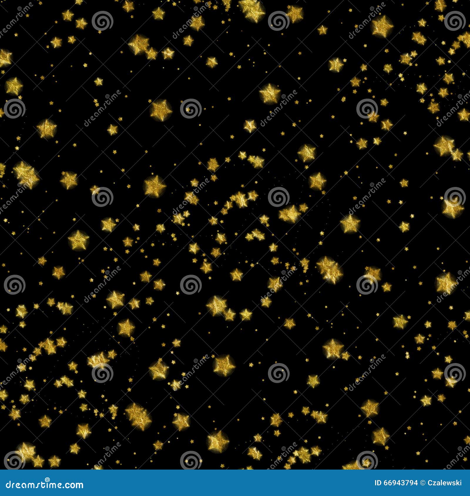 gold stars faux foil metallic star black background