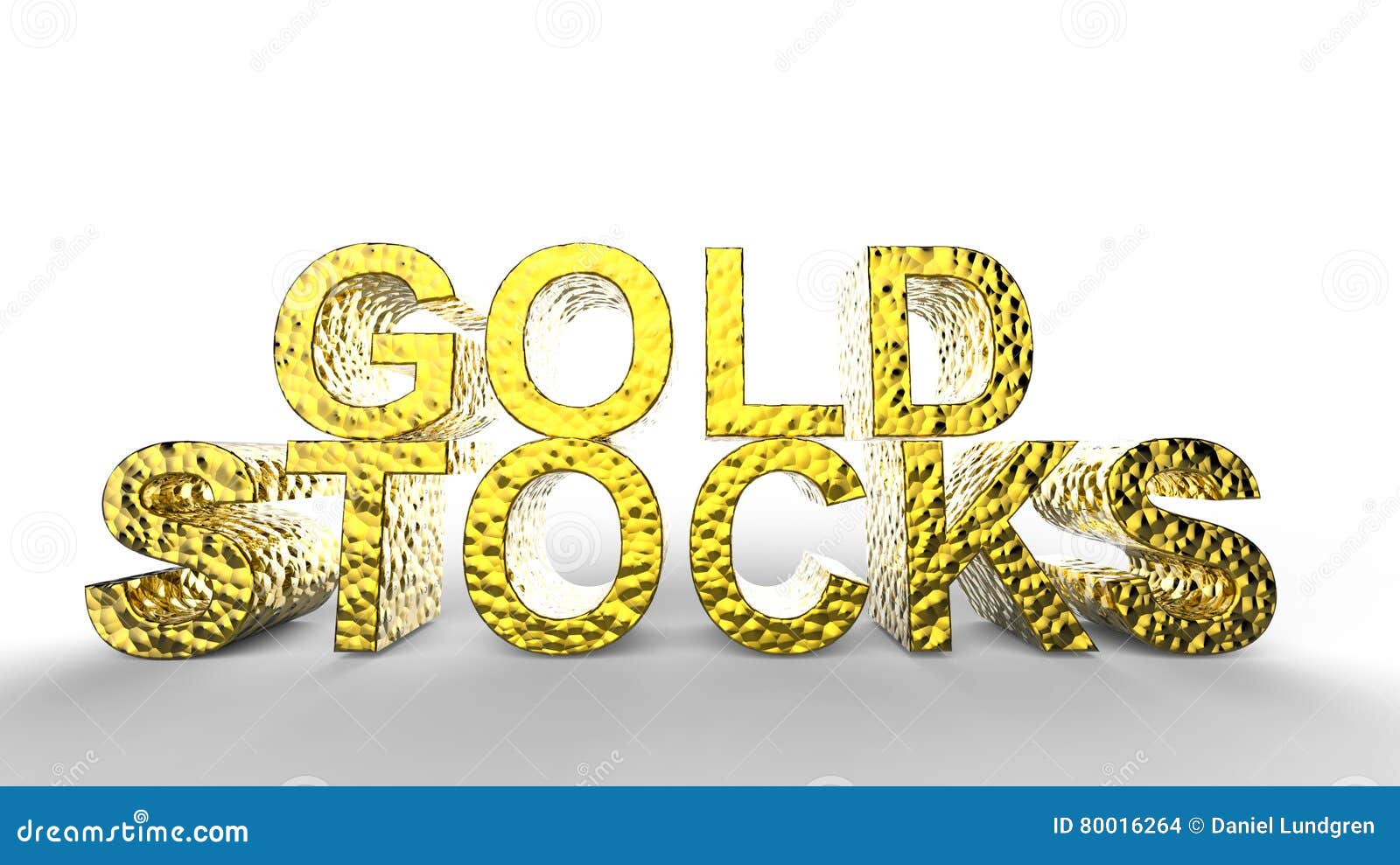 Gold Stocks Written 3d Illustration Stock Illustration Illustration