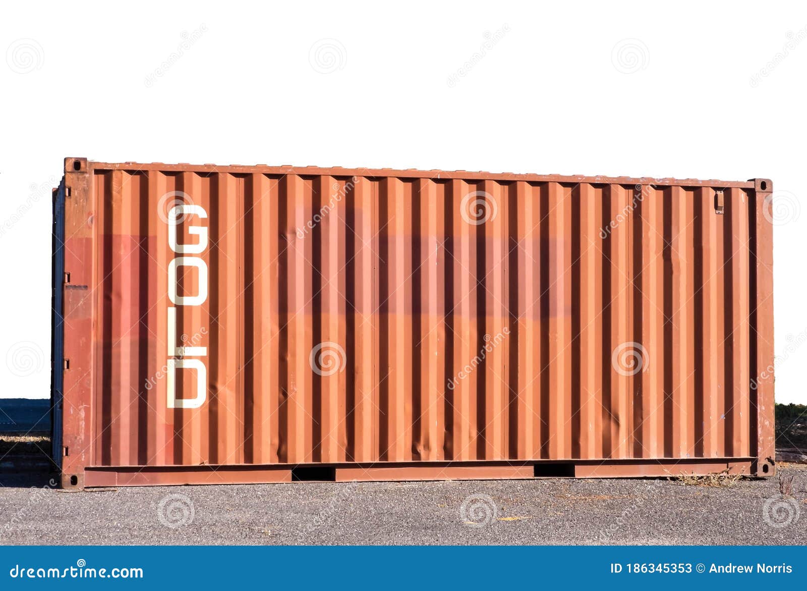 Gold Storage Container editorial stock photo. Image of shipping 186345353