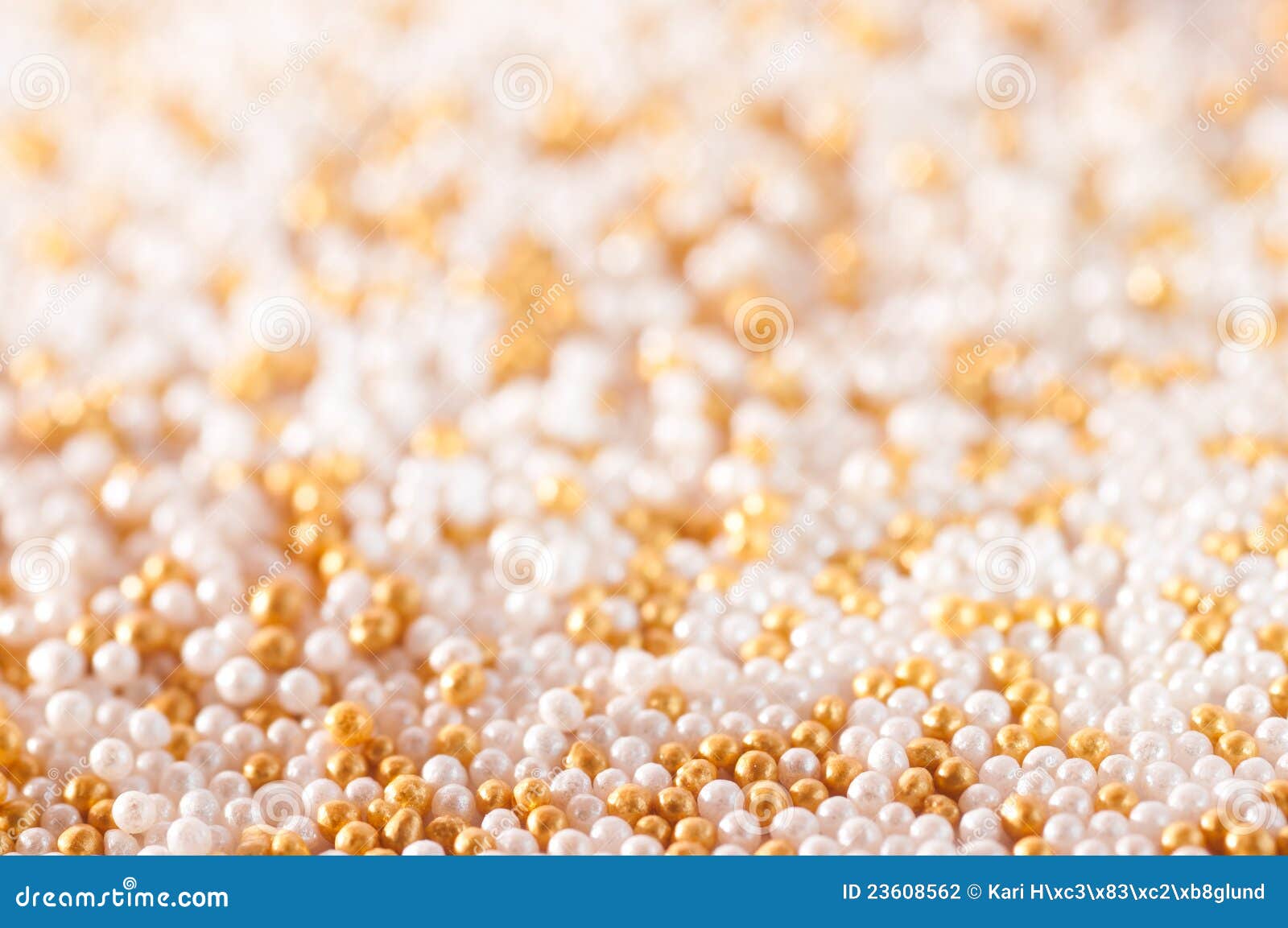Gold sugar pearls stock photo. Image of glowing, glitter 23608562
