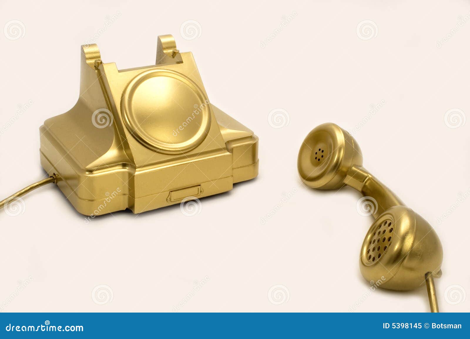 The gold telephone. stock image. Image of classic, white 5398145