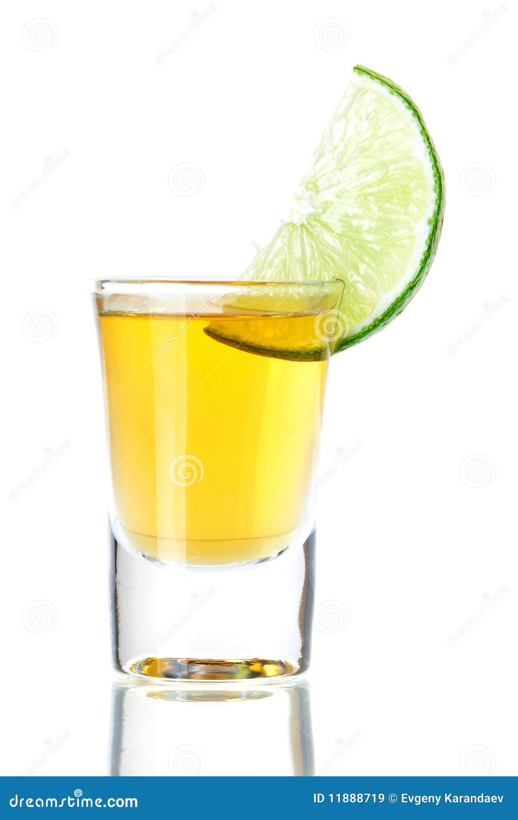 Gold Tequila with Lime Slice Stock Image Image of reflection, frozen