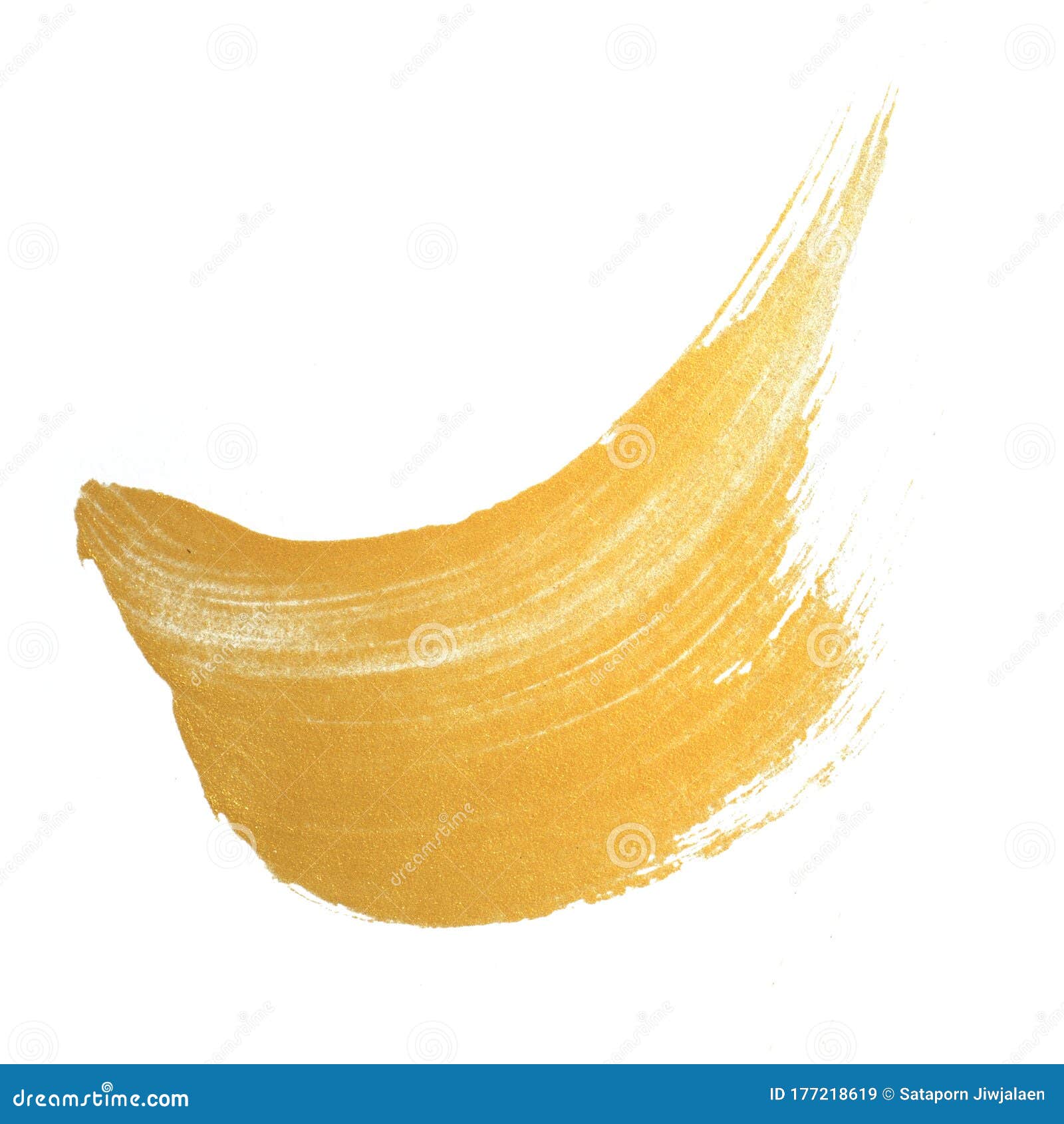 Gold Texture Paint Stain on White Stock Image Image of stain