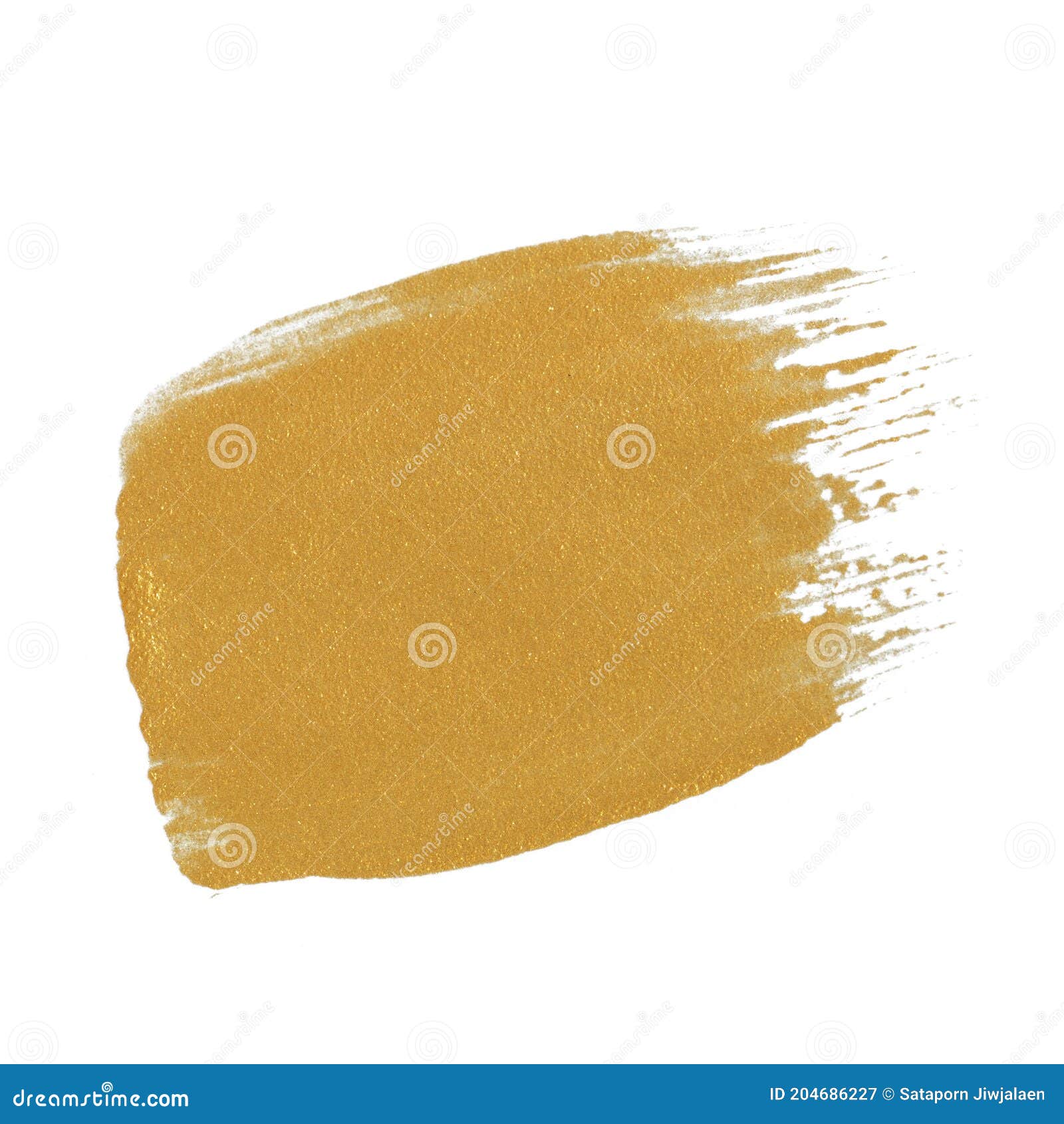 Gold Texture Paint Stain on White Stock Image Image of white, circle