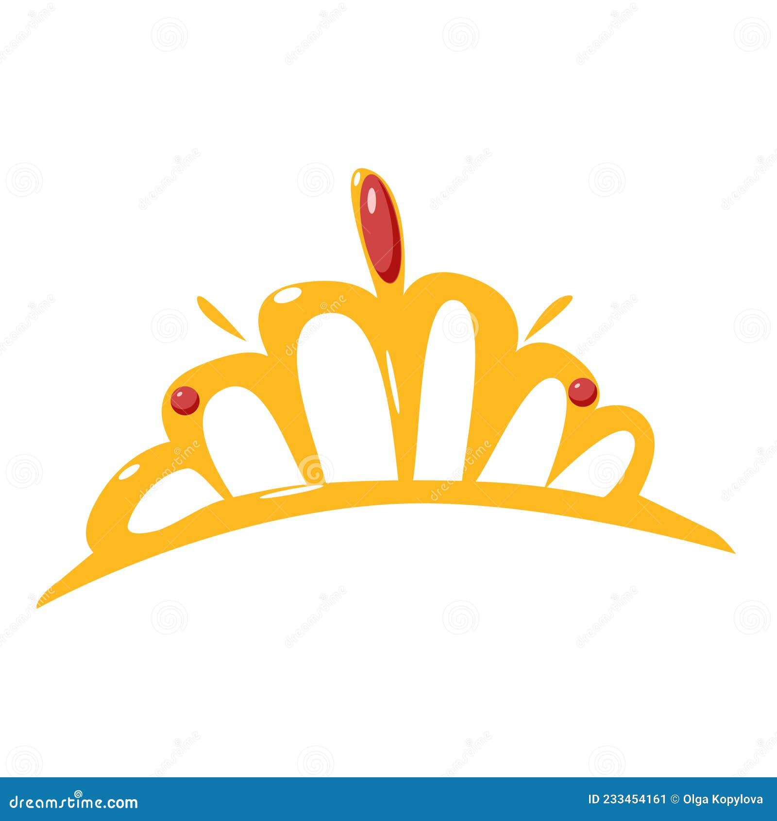 Gold tiara for decoration stock vector. Illustration of jewelry 233454161