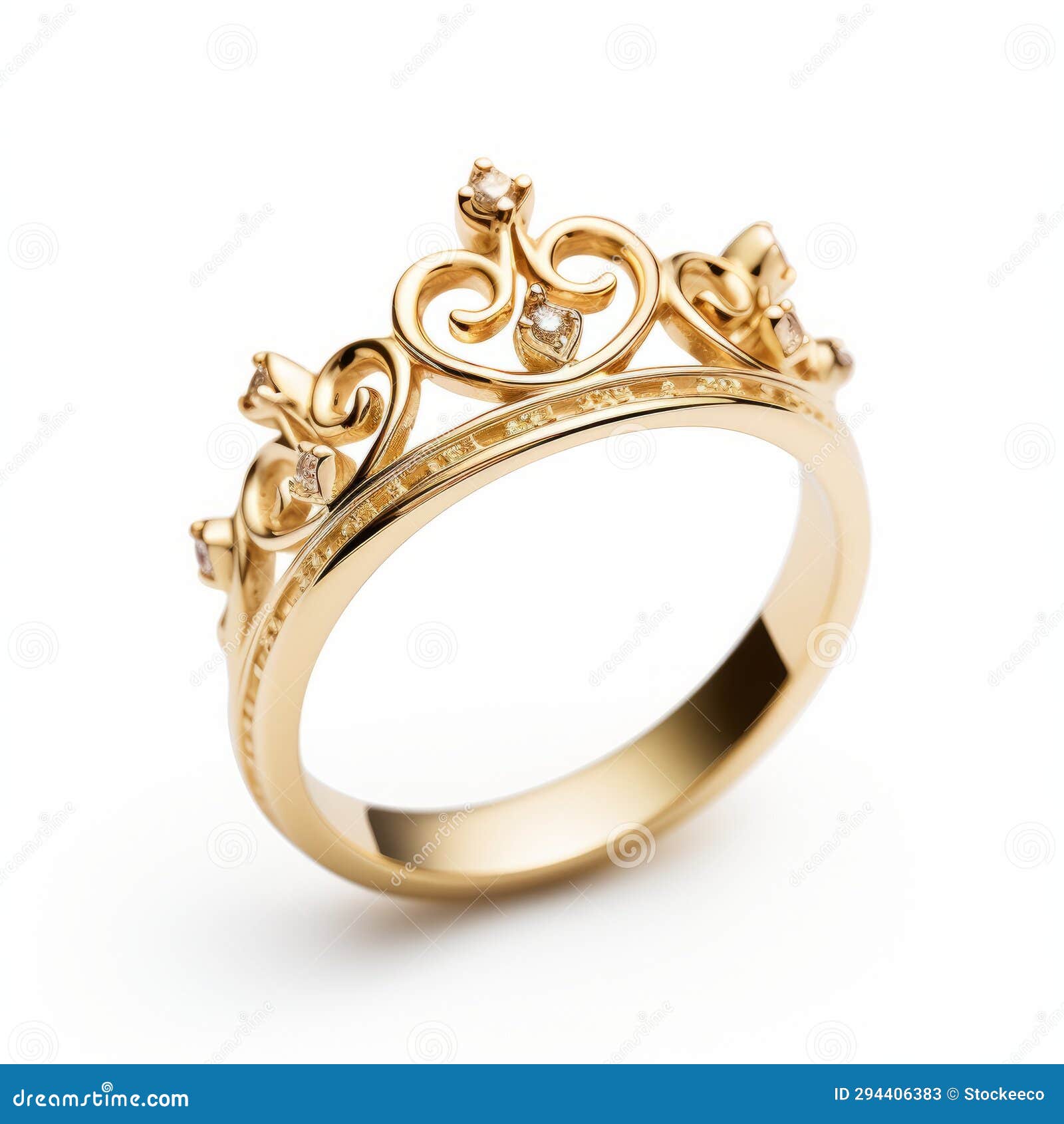 Gold Crown Ring - Queen Crown Ring, Vintage Wedding Band – Adina Stone  Jewelry