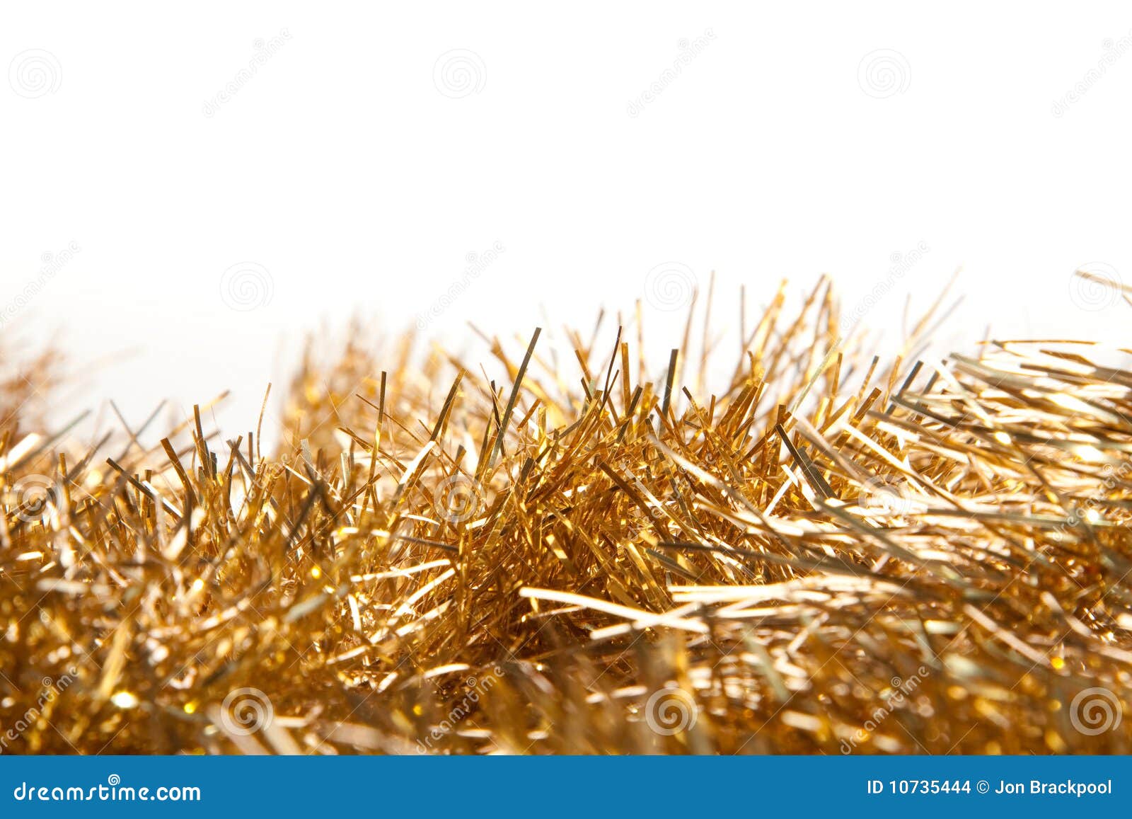 Gold Tinsel stock photo. Image of decoration, christmas 10735444