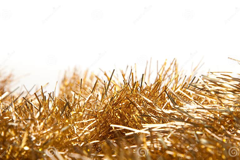 Gold Tinsel stock photo. Image of decoration, christmas 10735444