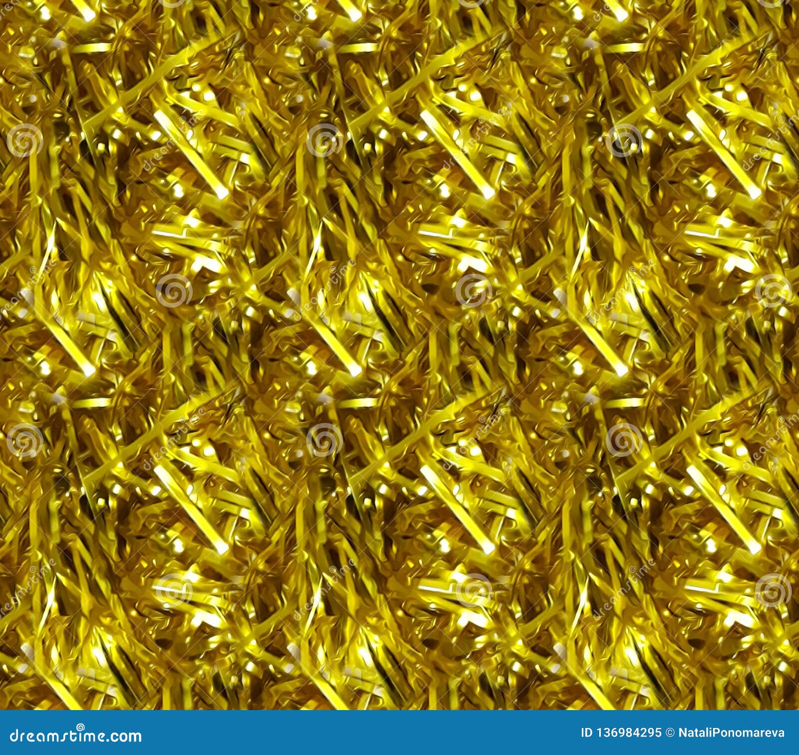 Gold Tinsel, Seamless Texture Stock Image Image of golden, seamless