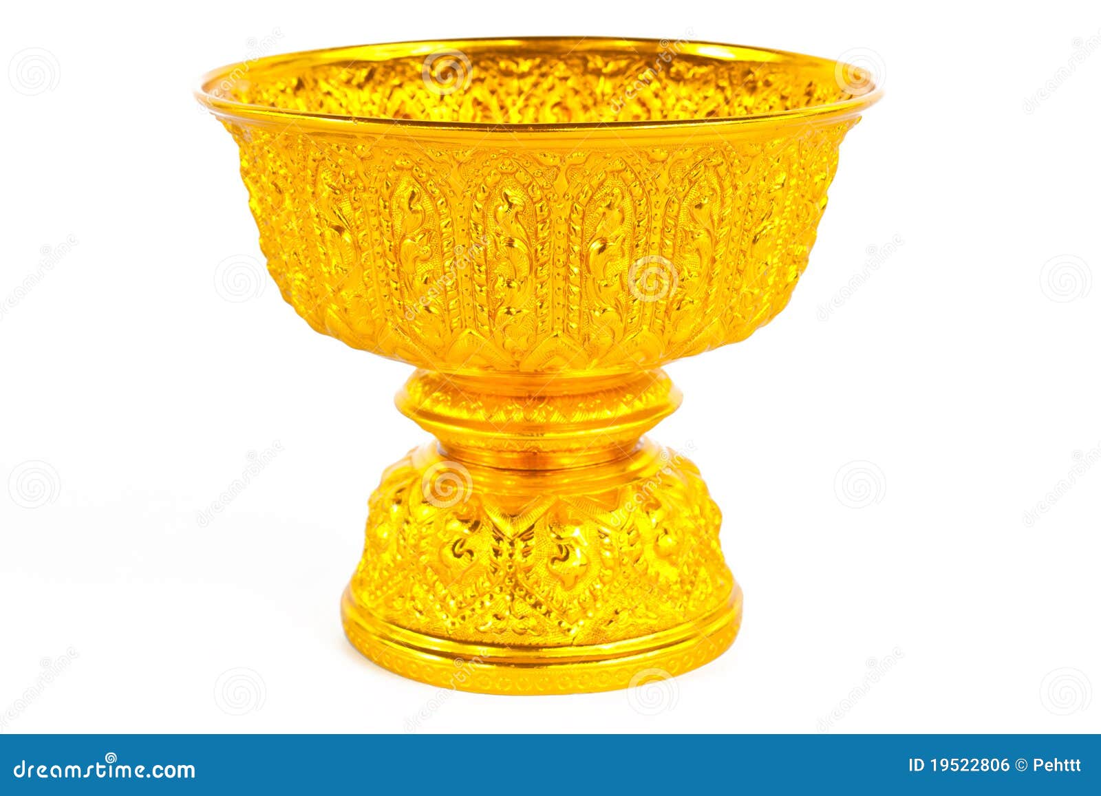 Gold tray with pedestal stock photo. Image of historic 19522806