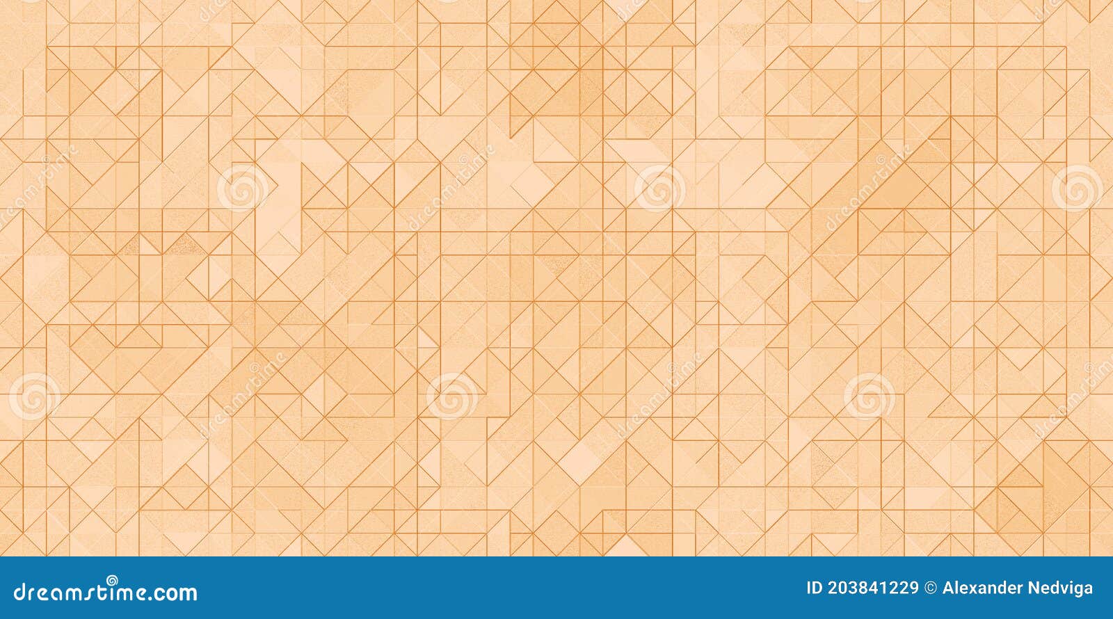 Gold Triangles Wall Backdrop. Seamless Golden Pattern Stock