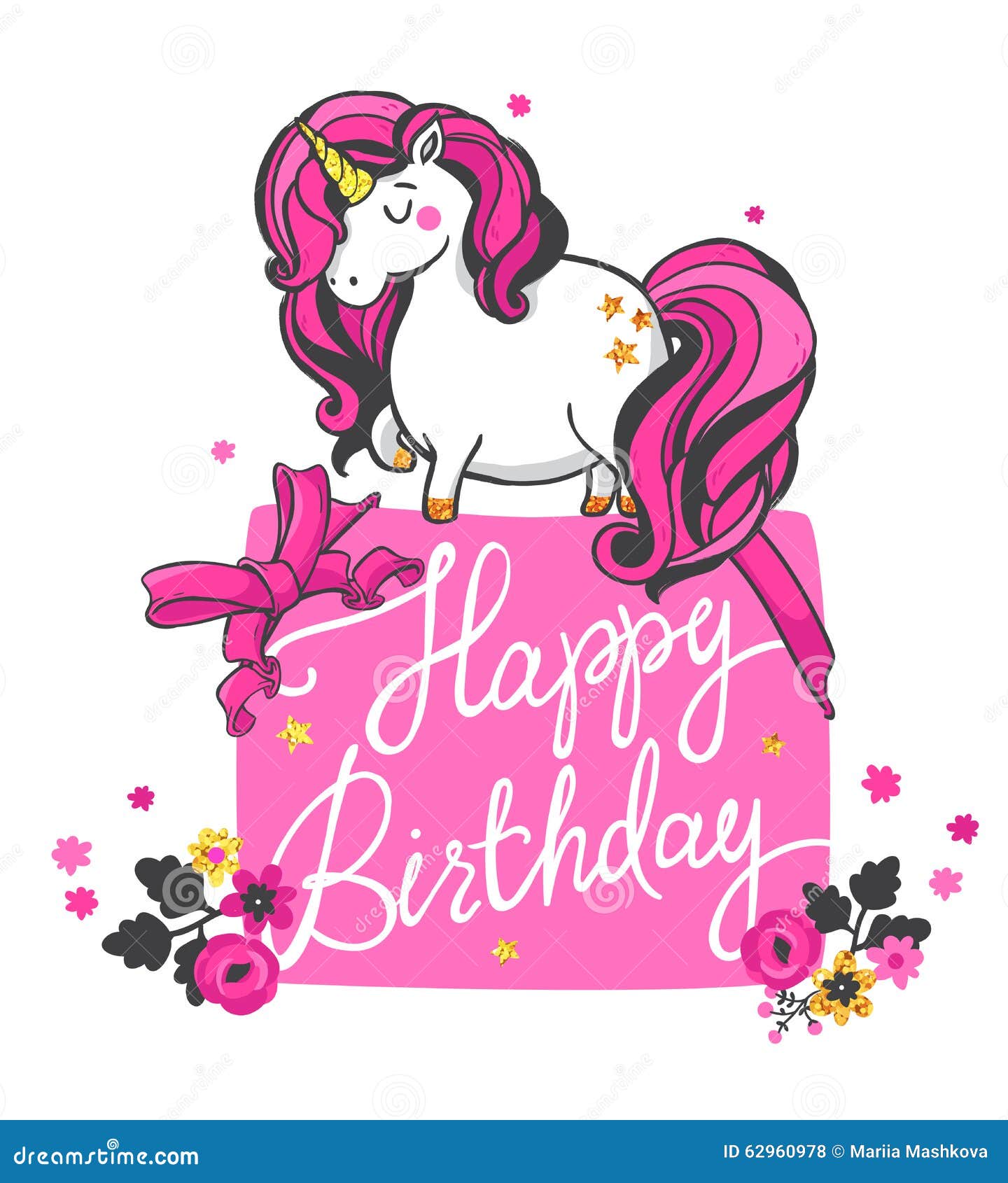 gold unicorn illustration vektor abbildung illustration von unicorn