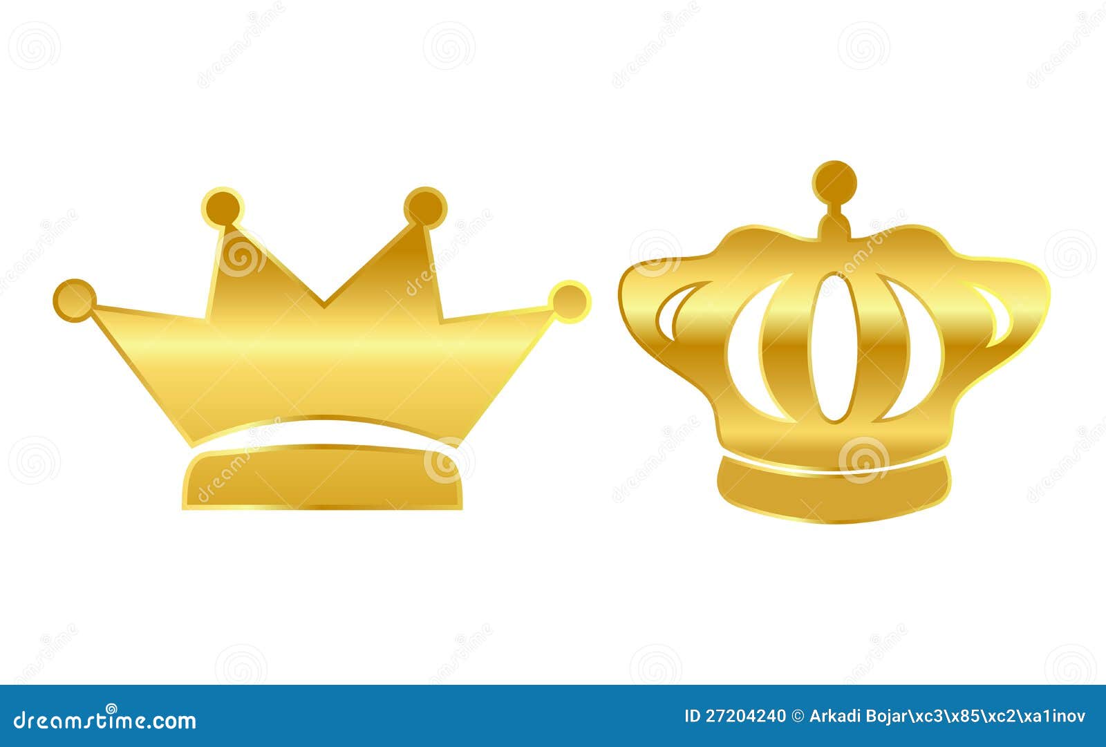 Gold vector crowns stock vector. Illustration of antique - 27204240