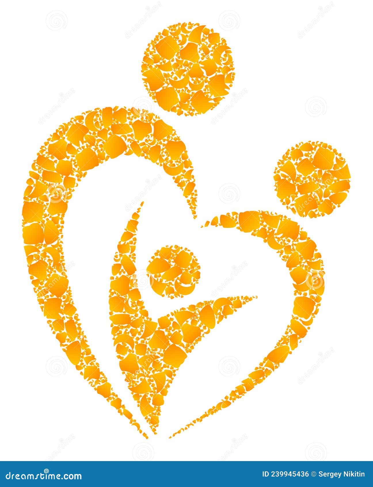 Gold Vector Family Mosaic Icon Stock Vector - Illustration of gold