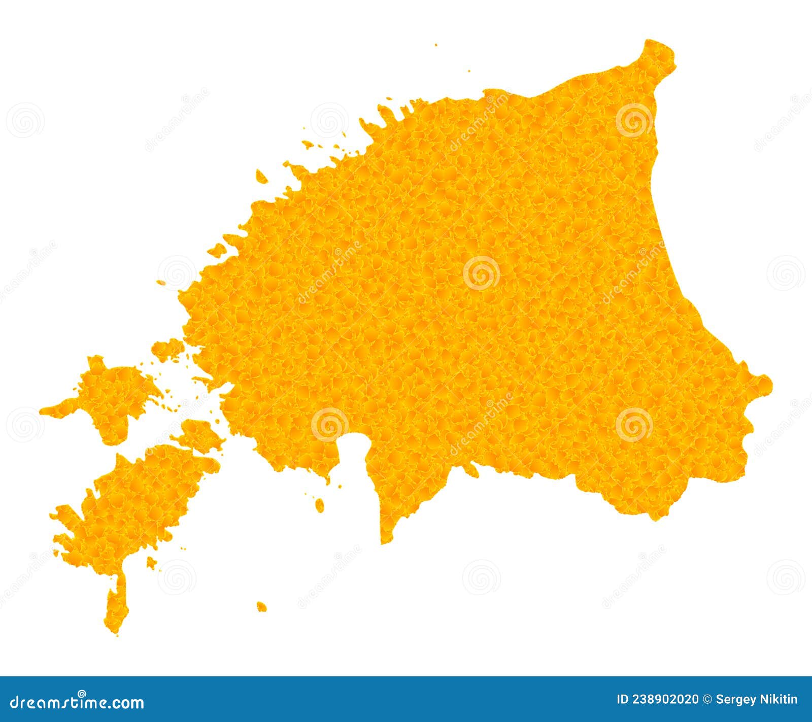 Gold Vector Map of Estonia stock vector. Illustration of estonian 238902020