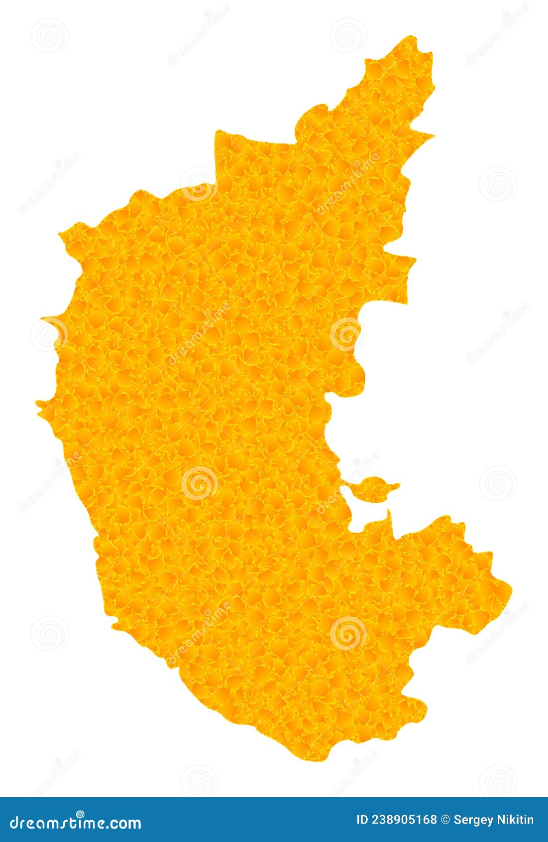 gold  map of karnataka state