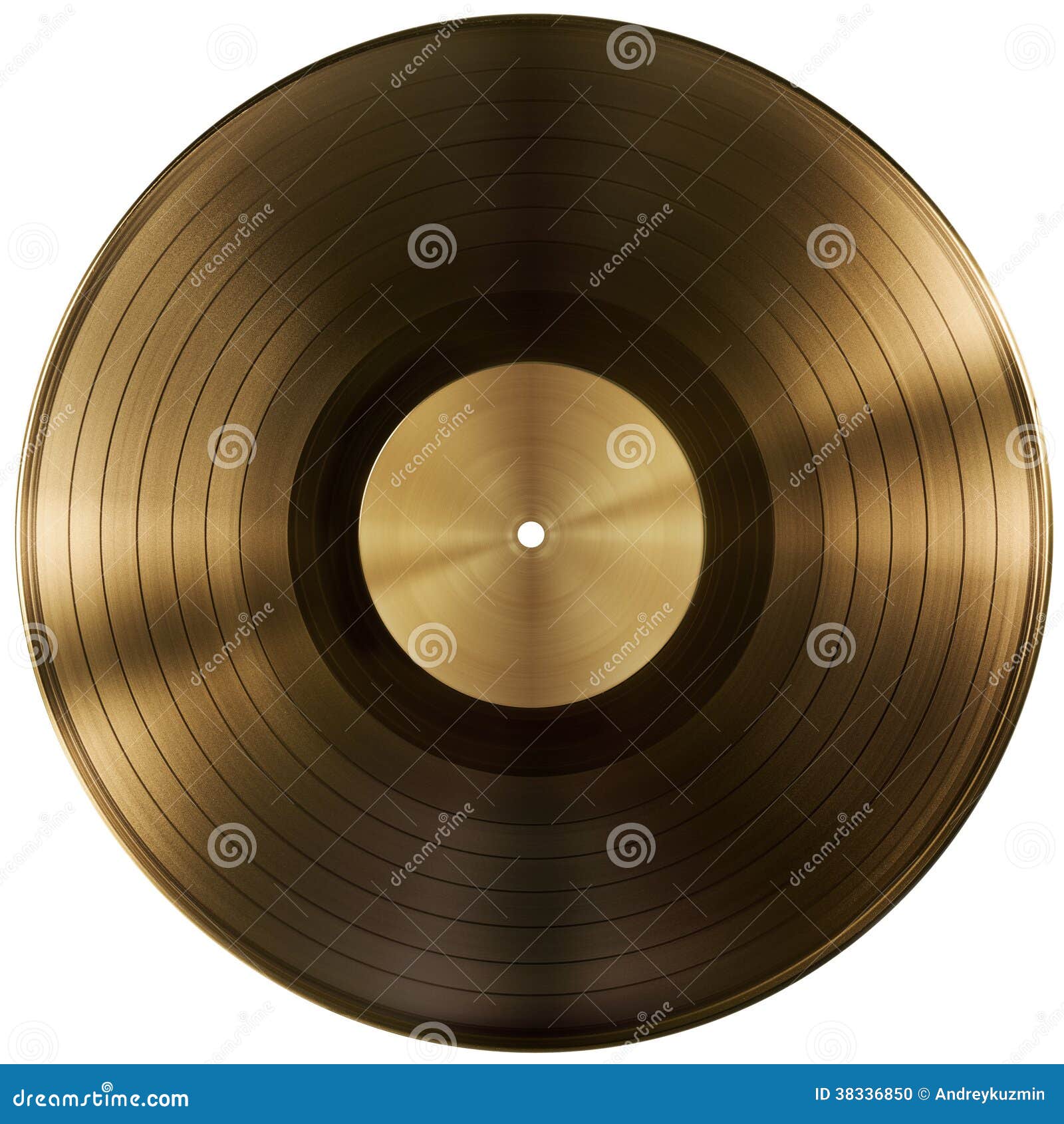 gold or vinyl record disc  with clipping path