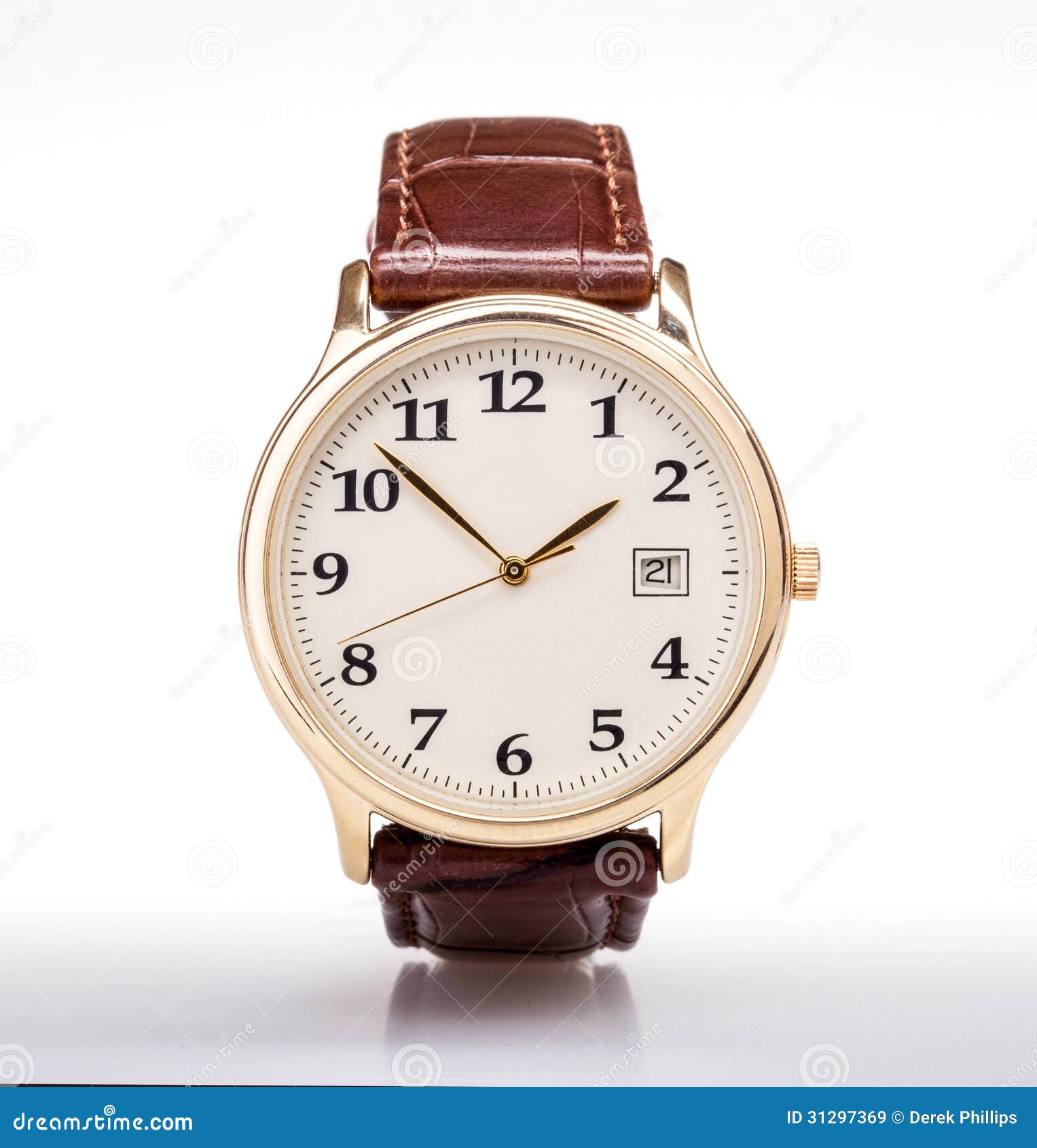Gold Watch Leather Strap Royalty Free Stock Images - Image: 31297369