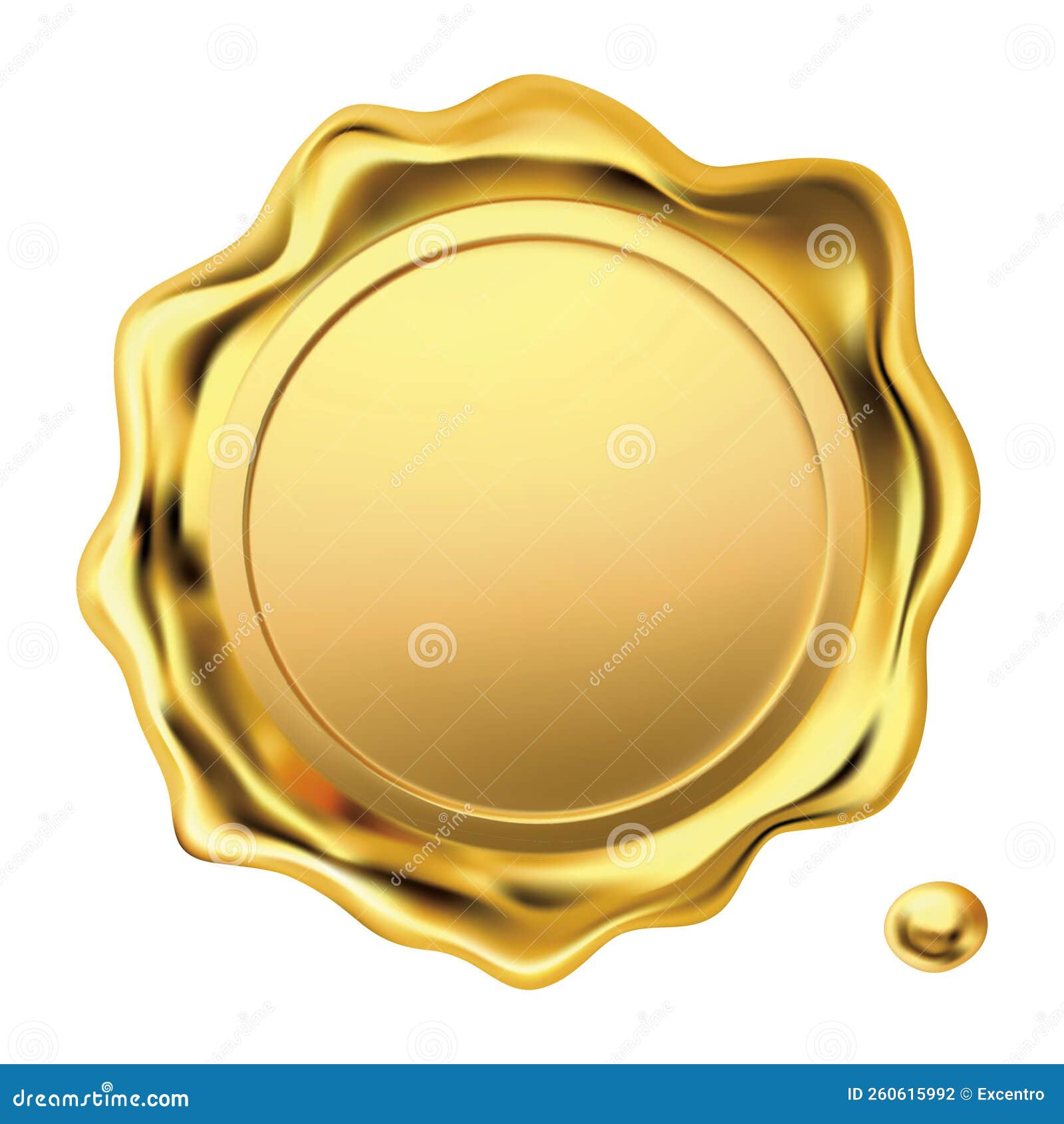 Gold wax stock vector. Illustration of ancient, elegant 260615992