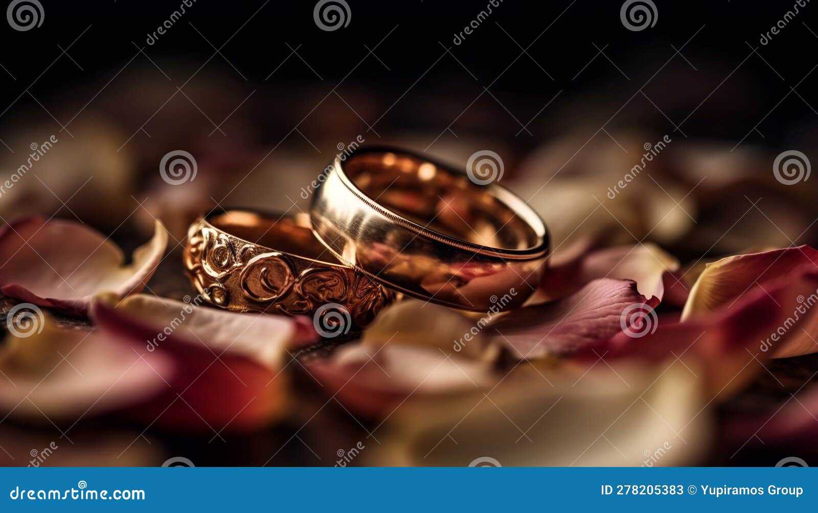 Gold Wedding Ring Symbolizes Love and Togetherness Generated by AI