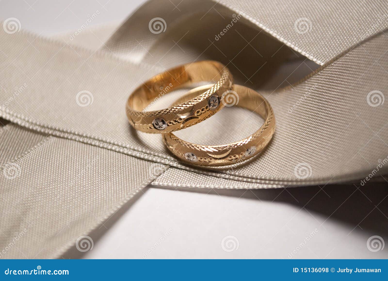  Gold  Wedding  Ring  With White Gold  Design  Royalty Free 