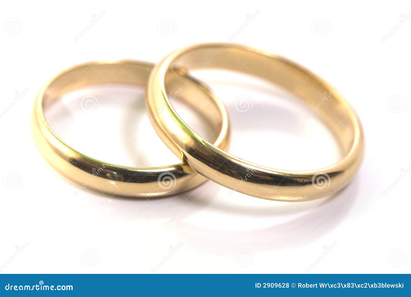 gold wedding rings  on