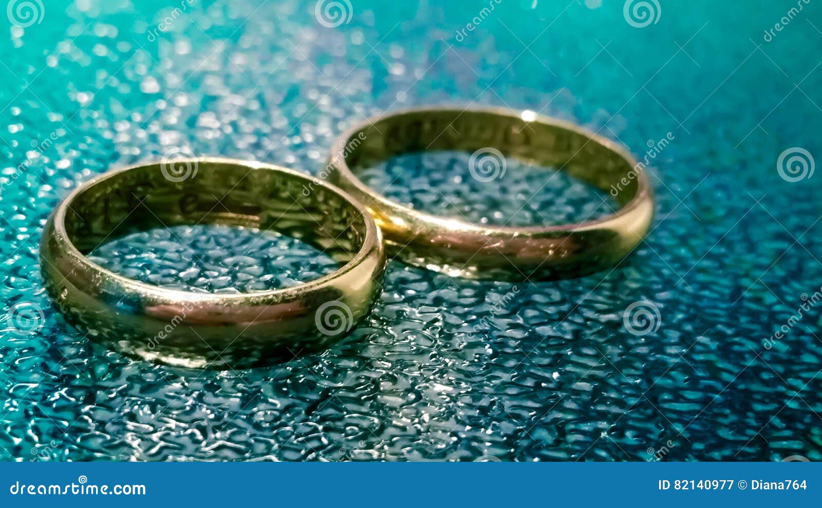 Gold wedding rings stock image. Image of beautiful, blue - 82140977