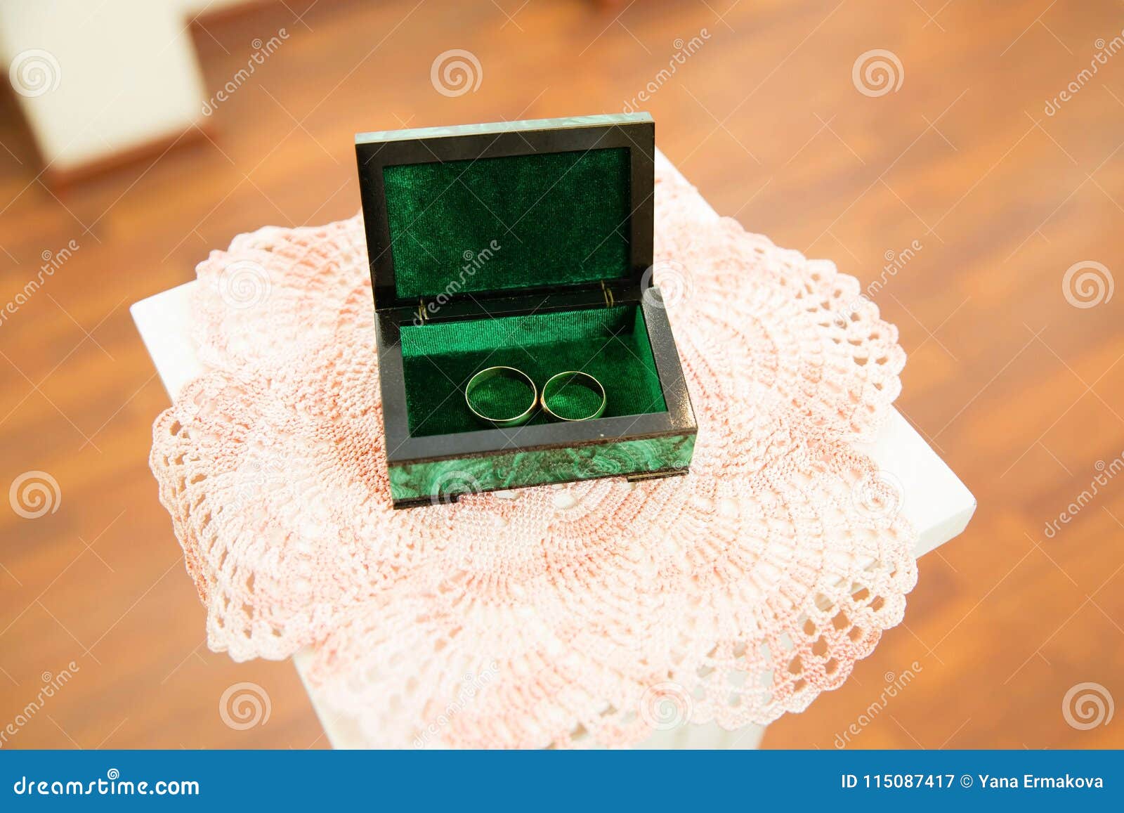 Gold Wedding Rings on the Stand for Rings Stock Image Image of forever, love 115087417