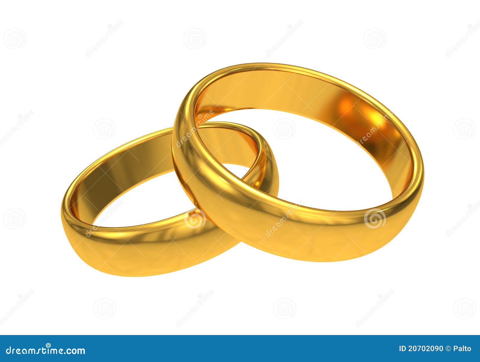  Gold  Wedding  Rings  On White  Background  Stock Photo Image 