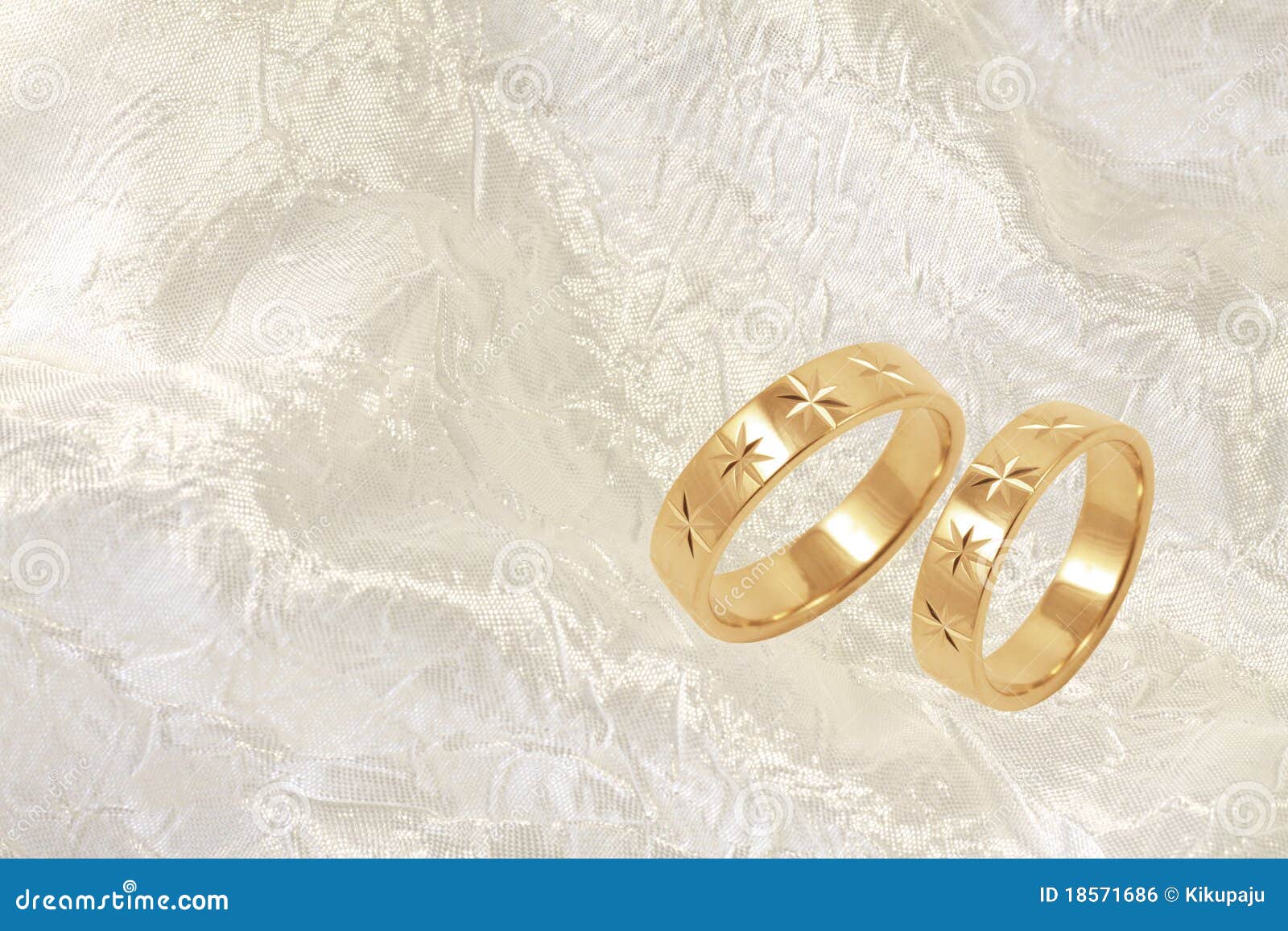  Gold  Wedding  Rings  On White  Festive Background  Royalty 