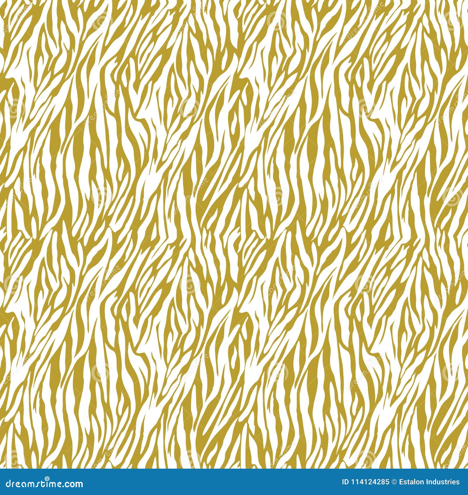 Gold on White Zebra Stripe Print Seamless Repeat Pattern Background